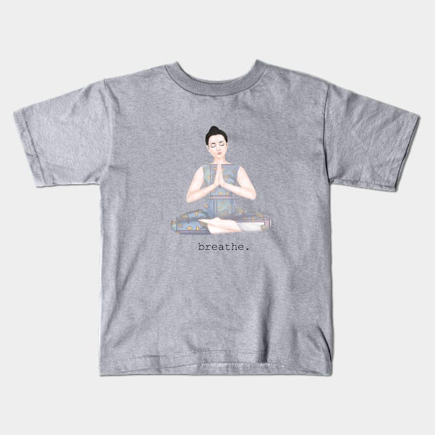 breathe. Kids T-Shirt by Breathe Serene 